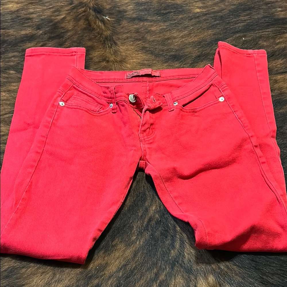 Women's Red Jeans